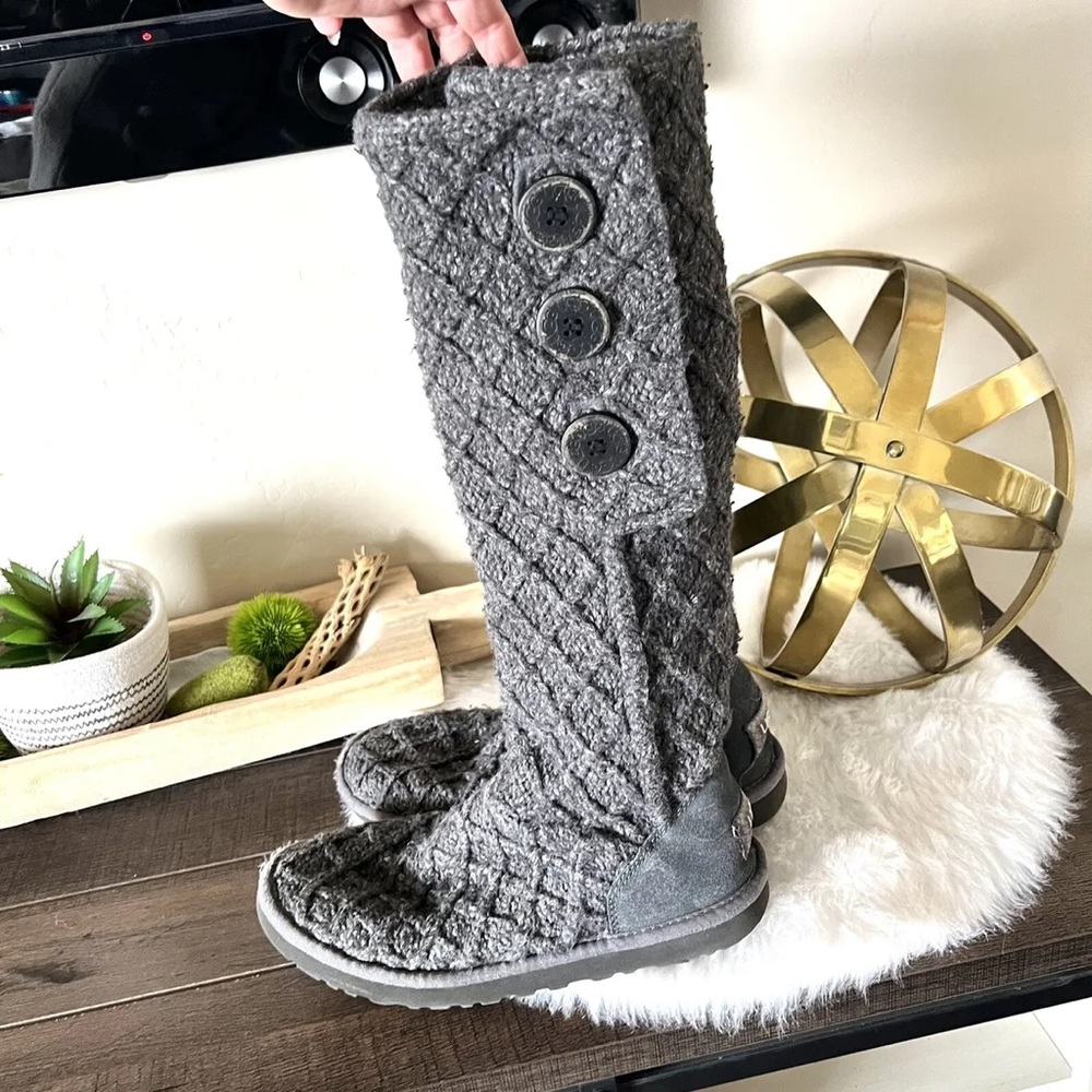 UGG Women's Cardy Grey Knit Boots
